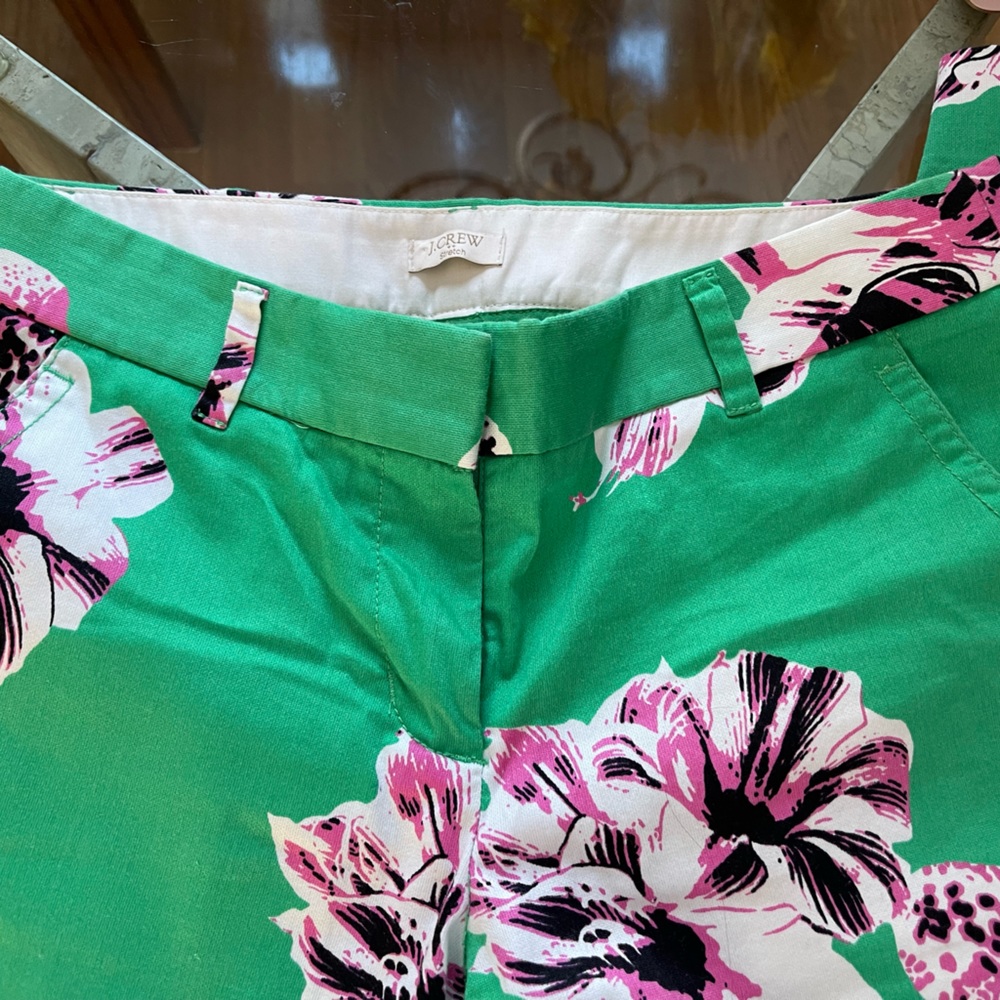 J. Crew Green and Yellow Floral Trousers - Picture 8 of 9